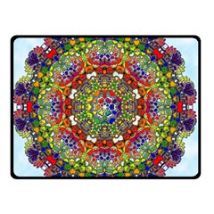 Mandala Pattern Ornaments Structure Double Sided Fleece Blanket (small)  by Simbadda