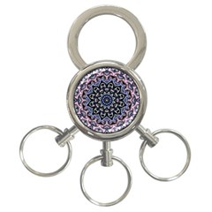 Background Kaleidoscope Abstract 3-ring Key Chains by Simbadda