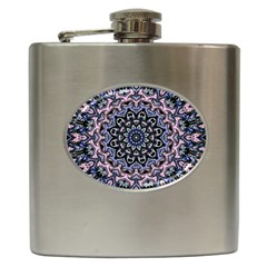 Background Kaleidoscope Abstract Hip Flask (6 Oz) by Simbadda