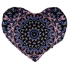 Background Kaleidoscope Abstract Large 19  Premium Heart Shape Cushions by Simbadda