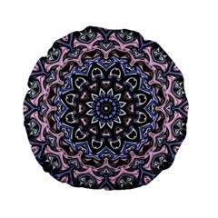 Background Kaleidoscope Abstract Standard 15  Premium Flano Round Cushions by Simbadda