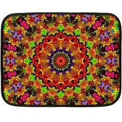 Fractal Mandala Flowers Fleece Blanket (mini) by Simbadda