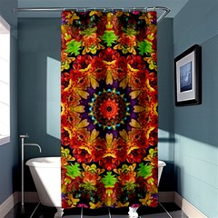 Fractal Mandala Flowers Shower Curtain 36  X 72  (stall)  by Simbadda