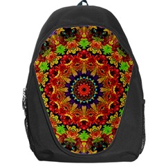 Fractal Mandala Flowers Backpack Bag by Simbadda