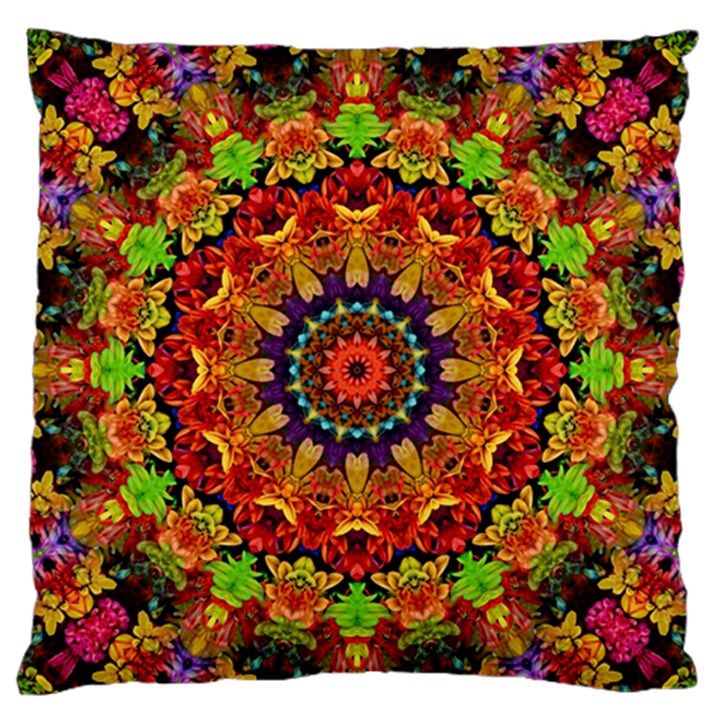 Fractal Mandala Flowers Standard Flano Cushion Case (One Side)