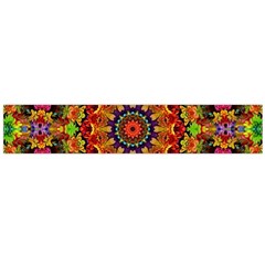 Fractal Mandala Flowers Large Flano Scarf  by Simbadda