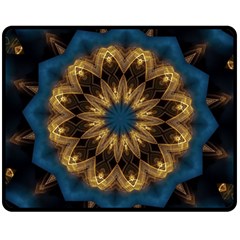 Mandala Kaleidoscope Ornaments Double Sided Fleece Blanket (medium)  by Simbadda