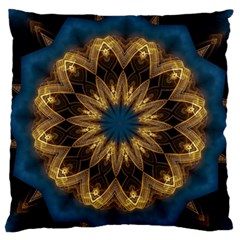 Mandala Kaleidoscope Ornaments Large Flano Cushion Case (two Sides) by Simbadda