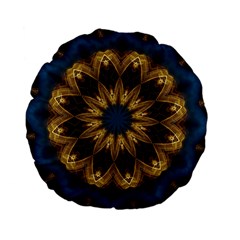 Mandala Kaleidoscope Ornaments Standard 15  Premium Flano Round Cushions by Simbadda