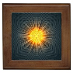 Background Mandala Sun Rays Framed Tiles by Simbadda