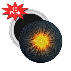 Background Mandala Sun Rays 2 25  Magnets (10 Pack)  by Simbadda