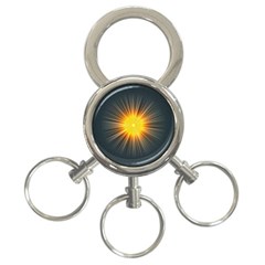 Background Mandala Sun Rays 3-ring Key Chains by Simbadda