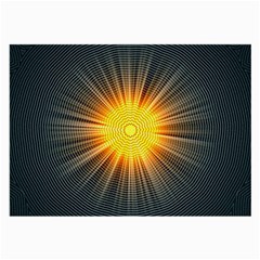 Background Mandala Sun Rays Large Glasses Cloth (2-side) by Simbadda