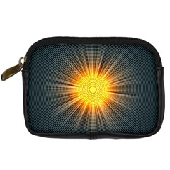 Background Mandala Sun Rays Digital Camera Leather Case by Simbadda