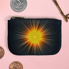 Background Mandala Sun Rays Mini Coin Purse by Simbadda