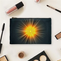 Background Mandala Sun Rays Cosmetic Bag (medium) by Simbadda