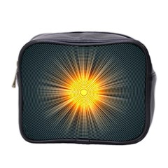 Background Mandala Sun Rays Mini Toiletries Bag (two Sides) by Simbadda