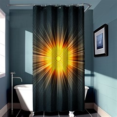 Background Mandala Sun Rays Shower Curtain 36  X 72  (stall)  by Simbadda