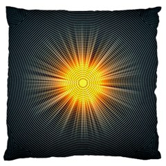 Background Mandala Sun Rays Large Cushion Case (two Sides) by Simbadda