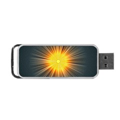 Background Mandala Sun Rays Portable Usb Flash (one Side) by Simbadda