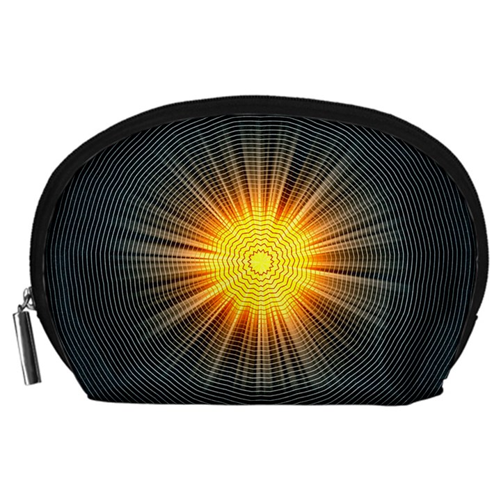 Background Mandala Sun Rays Accessory Pouch (Large)