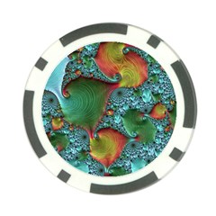 Fractal Art Colorful Pattern Poker Chip Card Guard by Simbadda