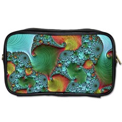 Fractal Art Colorful Pattern Toiletries Bag (two Sides) by Simbadda