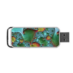 Fractal Art Colorful Pattern Portable Usb Flash (one Side) by Simbadda