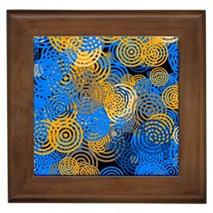 Circle Rings Abstract Optics Framed Tiles by Simbadda