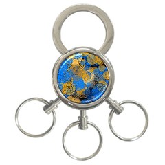 Circle Rings Abstract Optics 3-ring Key Chains by Simbadda