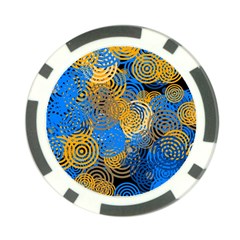 Circle Rings Abstract Optics Poker Chip Card Guard by Simbadda