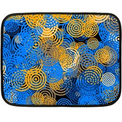 Circle Rings Abstract Optics Double Sided Fleece Blanket (mini)  by Simbadda