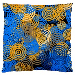 Circle Rings Abstract Optics Large Flano Cushion Case (one Side) by Simbadda