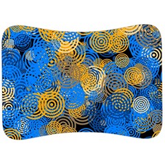 Circle Rings Abstract Optics Velour Seat Head Rest Cushion by Simbadda