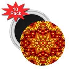 Kaleidoscope Mandala Recreation 2 25  Magnets (10 Pack)  by Simbadda