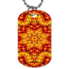 Kaleidoscope Mandala Recreation Dog Tag (two Sides) by Simbadda