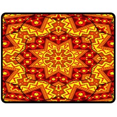 Kaleidoscope Mandala Recreation Fleece Blanket (medium)  by Simbadda