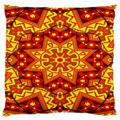 Kaleidoscope Mandala Recreation Large Cushion Case (one Side) by Simbadda