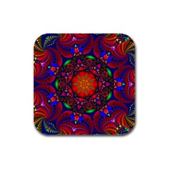 Kaleidoscope Mandala Pattern Rubber Square Coaster (4 Pack)  by Simbadda