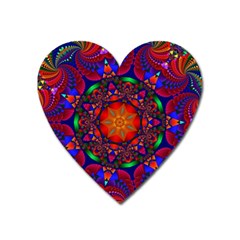 Kaleidoscope Mandala Pattern Heart Magnet by Simbadda