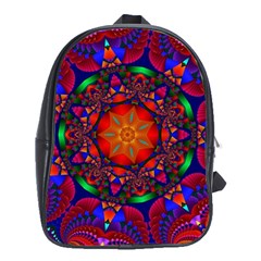 Kaleidoscope Mandala Pattern School Bag (xl) by Simbadda