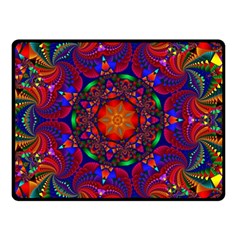 Kaleidoscope Mandala Pattern Double Sided Fleece Blanket (small)  by Simbadda