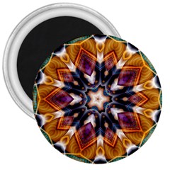 Kaleidoscope Pattern Kaleydograf 3  Magnets by Simbadda