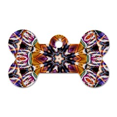 Kaleidoscope Pattern Kaleydograf Dog Tag Bone (two Sides) by Simbadda