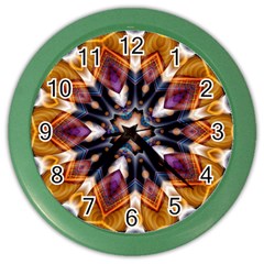 Kaleidoscope Pattern Kaleydograf Color Wall Clock by Simbadda