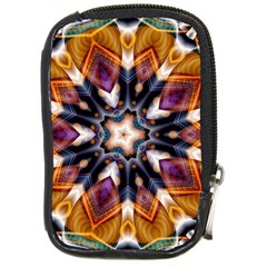 Kaleidoscope Pattern Kaleydograf Compact Camera Leather Case by Simbadda