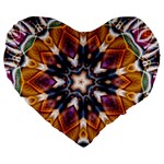 Kaleidoscope Pattern Kaleydograf Large 19  Premium Flano Heart Shape Cushions Front