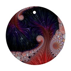 Fractal Art Artwork Design Round Ornament (two Sides) by Simbadda