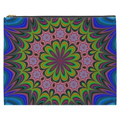 Floral Fractal Star Render Cosmetic Bag (xxxl) by Simbadda