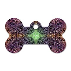 Mandala Carpet Pattern Geometry Dog Tag Bone (one Side) by Simbadda